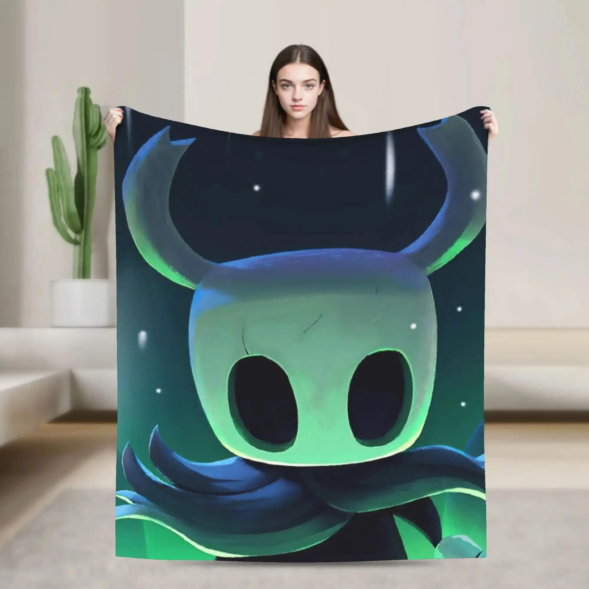 

Мягкий фланелевый плед для детей, вдохновленный игрой Hollow Knight Silksong, идеально подходит для дивана, кресла, кровати или пикника, эстетичный декор