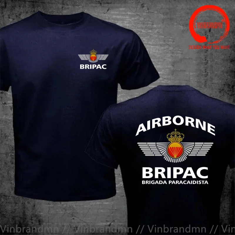 Summer Classic Cotton T Shirt Spain Paratroopers Brigade BRIPAC Brigada Paracaidista Airborne T-shirt Short Sleeve O-Neck Tshirt