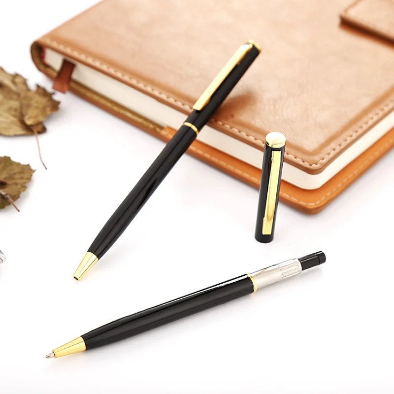 Penna a sfera neutra in metallo da 10 pezzi penne pubblicitarie per la scrittura di cancelleria forniture per ufficio