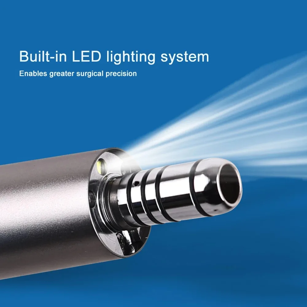 HEXION Built-in Dental Electric Motor-Brushless Large Torque Fiber Optic- Works with 1:1/1:5/16:1 Contra Angle Professional Tool