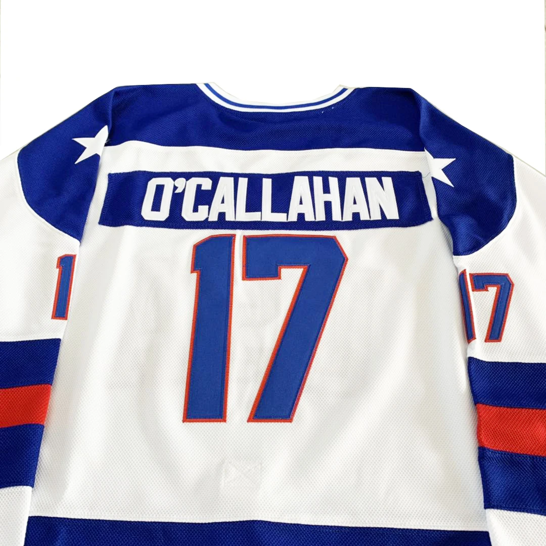 Ice Hockey Jersey Usa 17 O'callahan 30 Craig Outdoor Sportswear Jerseys Training Clothing Sewing Embroidery White Blue 2023 New