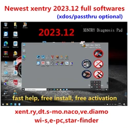 Newest 2023.12 Xentry Full Softwares DAS,Vediamo,D.TS,W.IS,EP.C,Starfind.er Free Install Activate for STAR C4 C5 C6 Openport 2.0