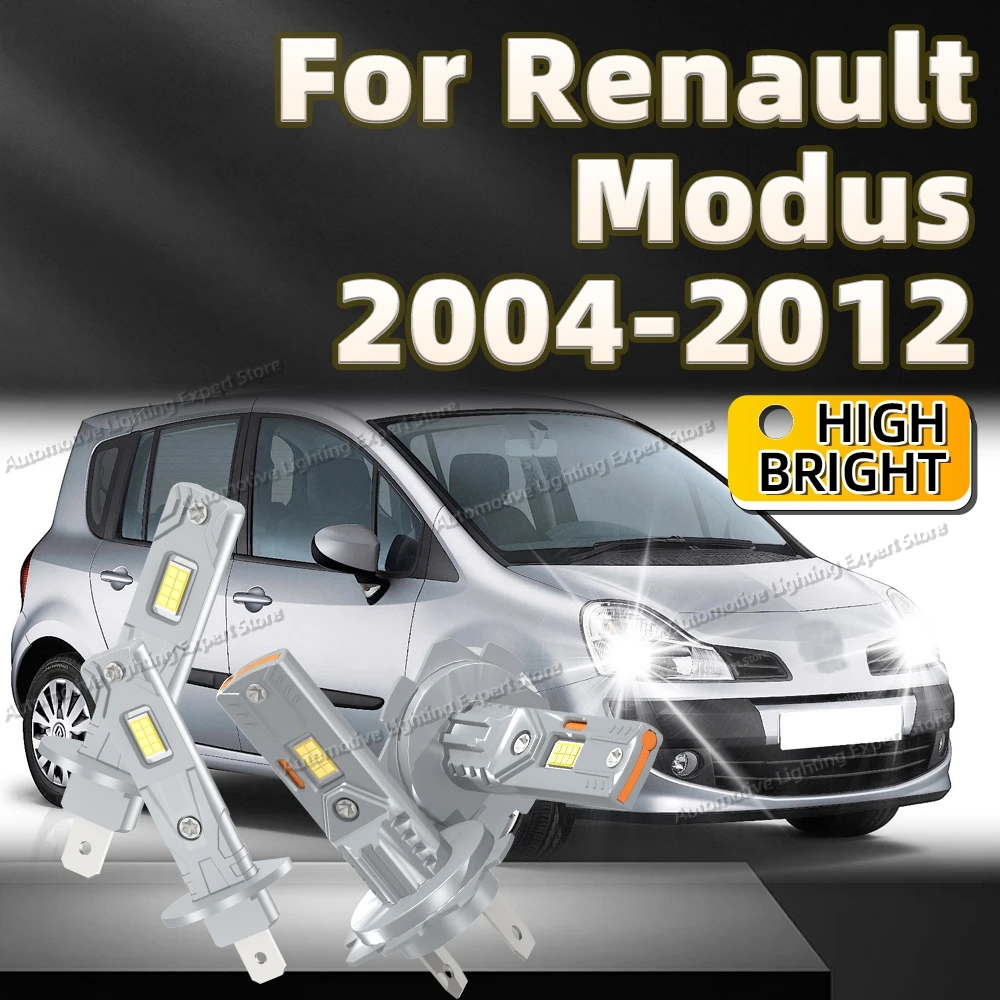 2/4Pcs 25000LM LED Light 6000K Car Headlight Bulb Fanless Plug&Play For Renault Modus 2004-11 2012 2005 2006 2007 2008 2009 2010