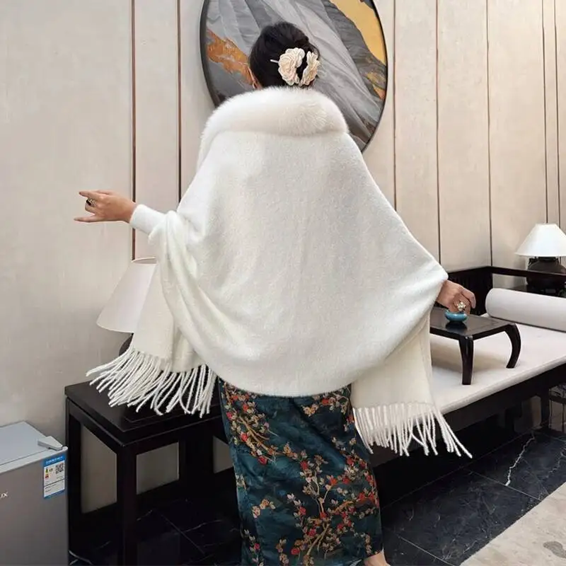 180x75CM Real Fox Fur Shawl Elegant Bride Wedding Party Capes Ladies Luxury Scarf White Warm Long Wraps Women Accessory