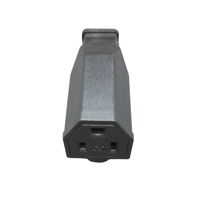 黒銅製アメリカンタイプオス・メス3ピン電源プラグAC125V 15A米国電源コード着脱式配線プラグソケット