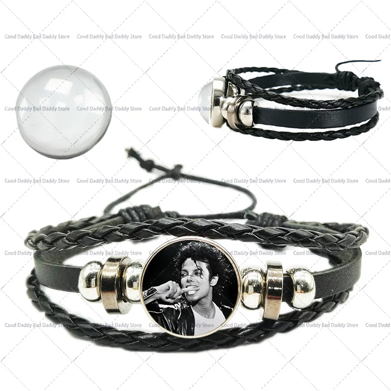 Michael Jackson Weaving Hand Rope for Men Women Superstar MJ King of Pop Peripherals Woven Bracelet Fashion Wristband Gifts view 2