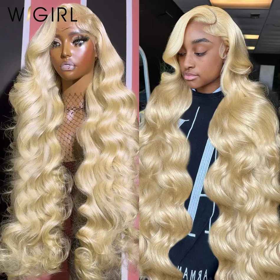 Melodie 613 HD Lace Wig 13x6 Human Hair 13X4 Frontal Blonde Colored Body Wave Glueless Water Wave 150 Density 18 Inch Wigs