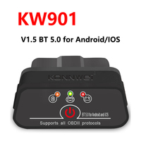 KONNWEI KW901 ELM327 V1.5 Bluetooth 5.0 OBD2 Scanner For Android/IOS ELM 327 V1 5 OBD 2 Car Diagnostic Tools Auto Code Reader