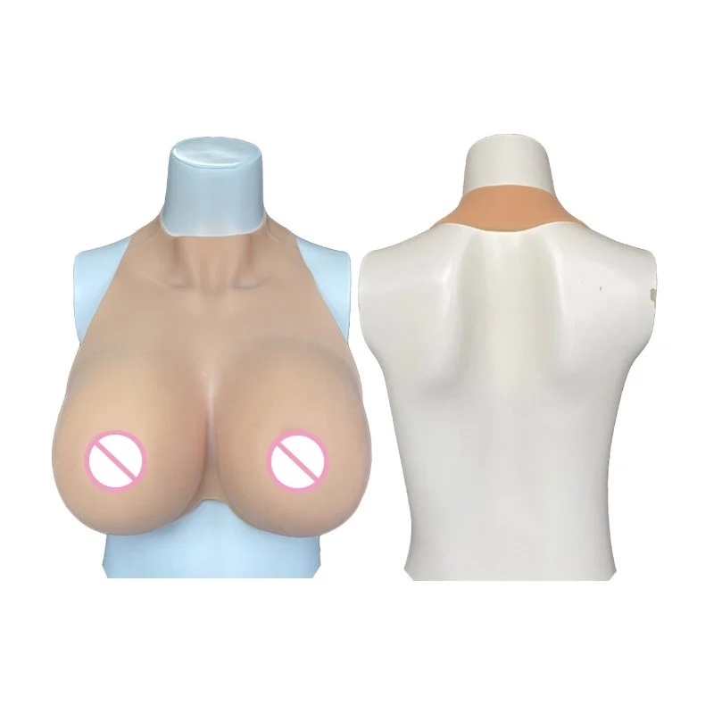

Realistic Silicone Breast Forms Enhancer with Nipple Areola Plump Soft Shake for Cross-dress Transgender Cosplay Fake Boobs