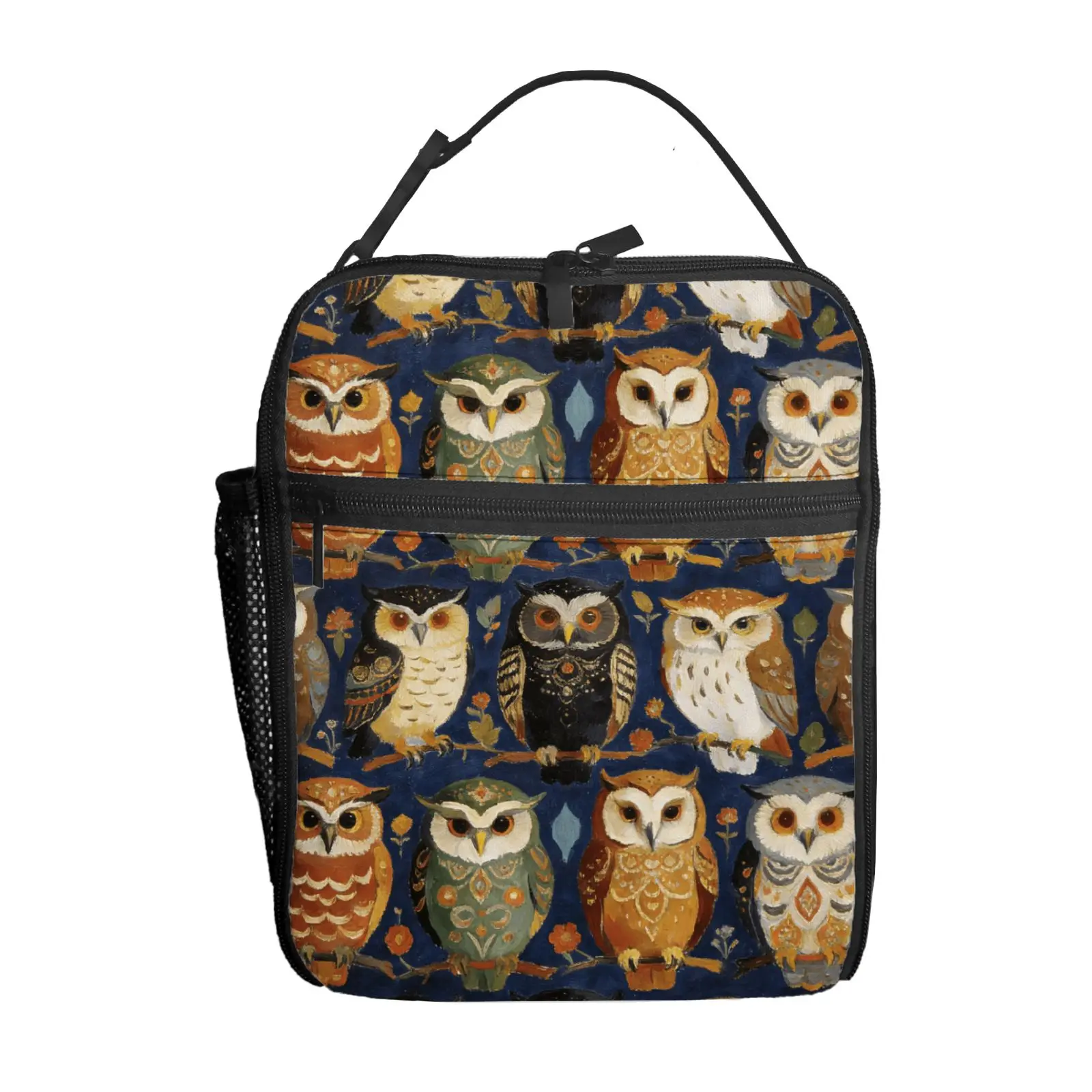 

1pc Owl Print Lunch Bag Handbag High-Quality Cute Casual Party Picnic School Gift for Daily Use