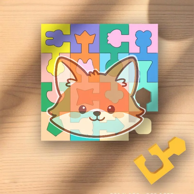 Wooden Geometric Shapes Puzzle 16Pcs Cognitive Matching Game for 2-4 Years Old Kids Kindergarten Playtime