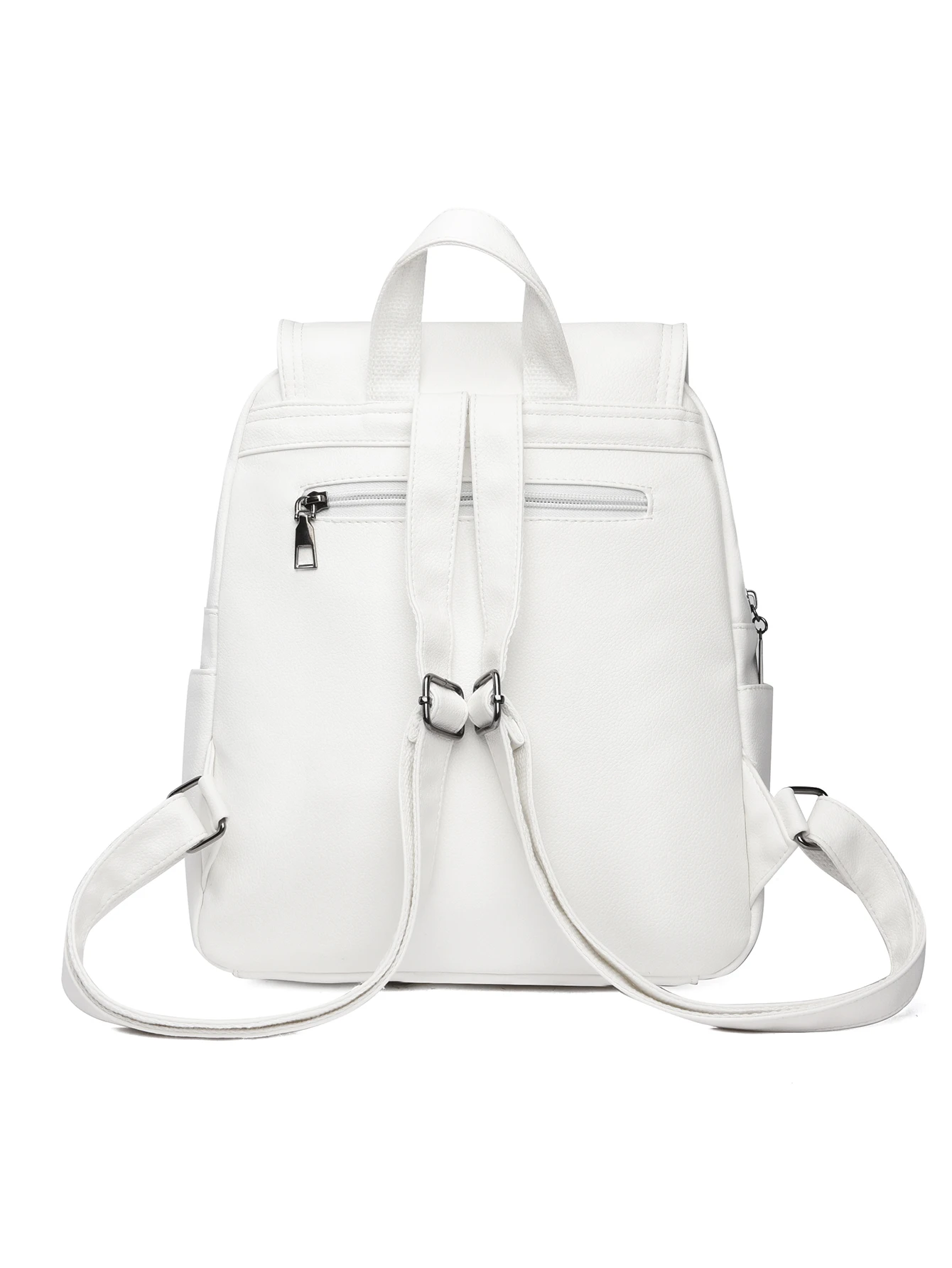 حقيبة ظهر كاجوال عصرية جديدة للنساء، حقيبة يد ذات سعة كبيرة، نسيج من جلد البولي يوريثان عالي الجودة