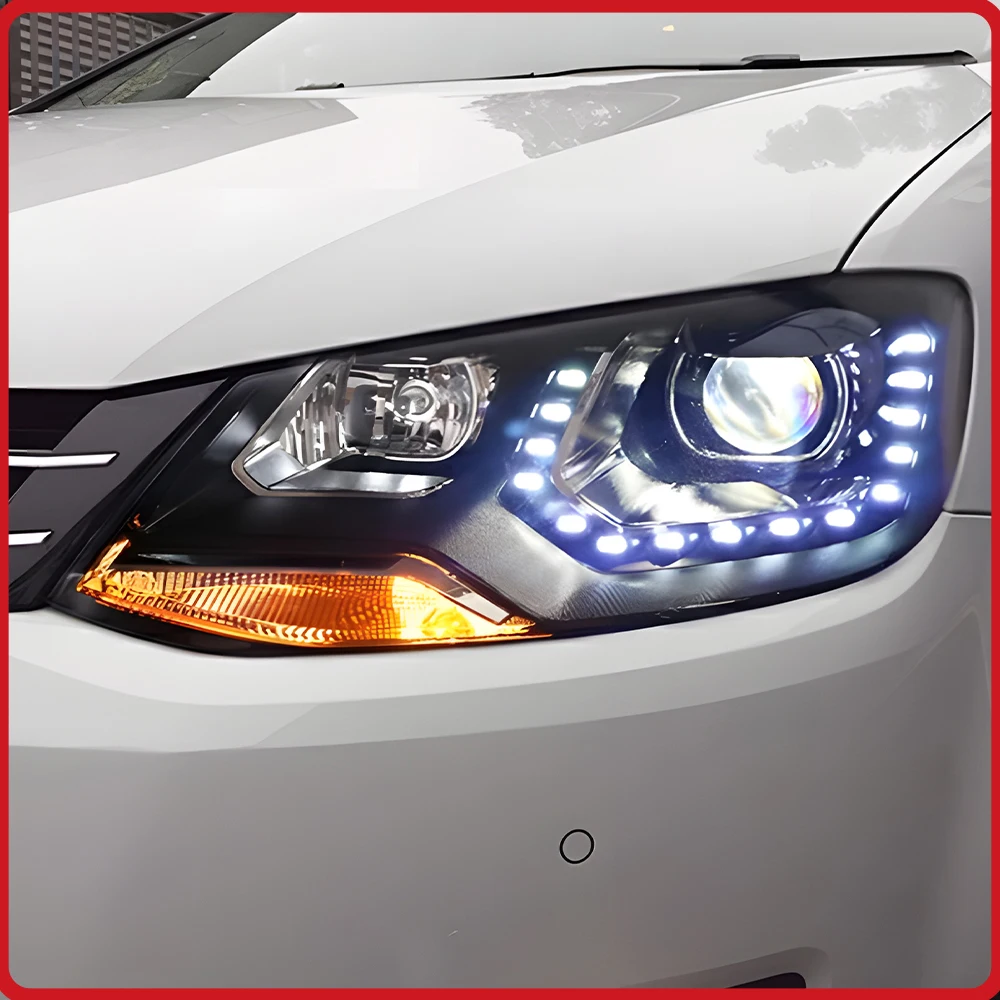 For VW Sharan 7N 2012-2018 Headlights Assembly Upgrade LED Lens Flashing Turn Signal Light Plug and Play High Quality