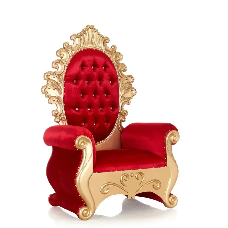 For Christmas Indoor Living Room Decoration Luxury High Quality Fiberglass Santa Throne Chair
