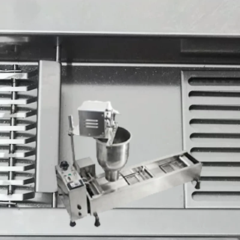 Stainless Steel Double Row Electric Donut Machine Automatic Bread And Fryer