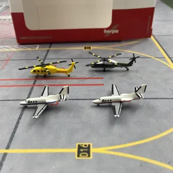 4pcs 1/500 Helicopter Bizjet Package 535939 Finished Small Aircraft Model Adult Fans Collectible Display Airplane Collectible