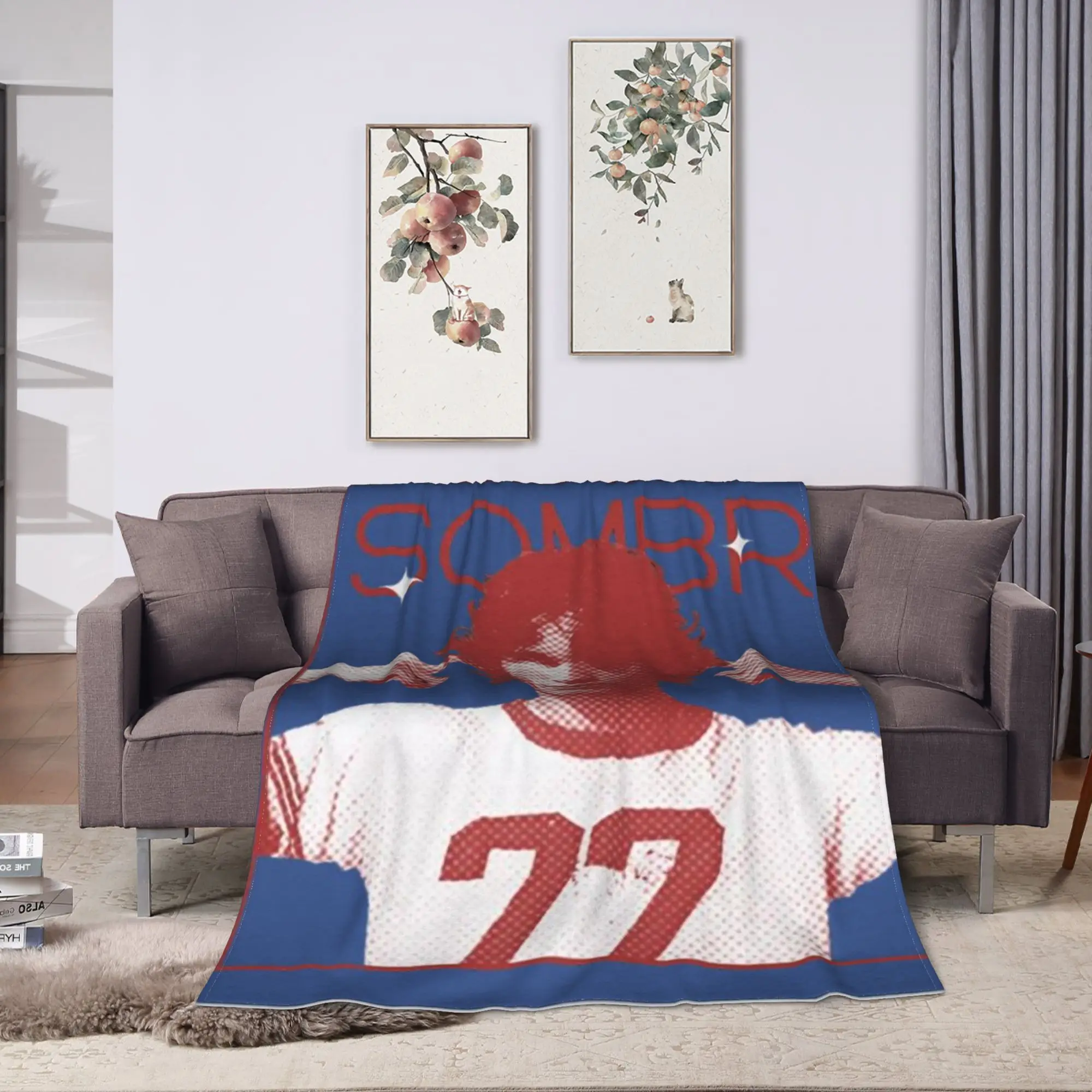 Sombr Music Warm Blanket  Decorative Plush Bedding Throws Novelty Couch Chair Flannel Bedspread Sofa Bed Cover