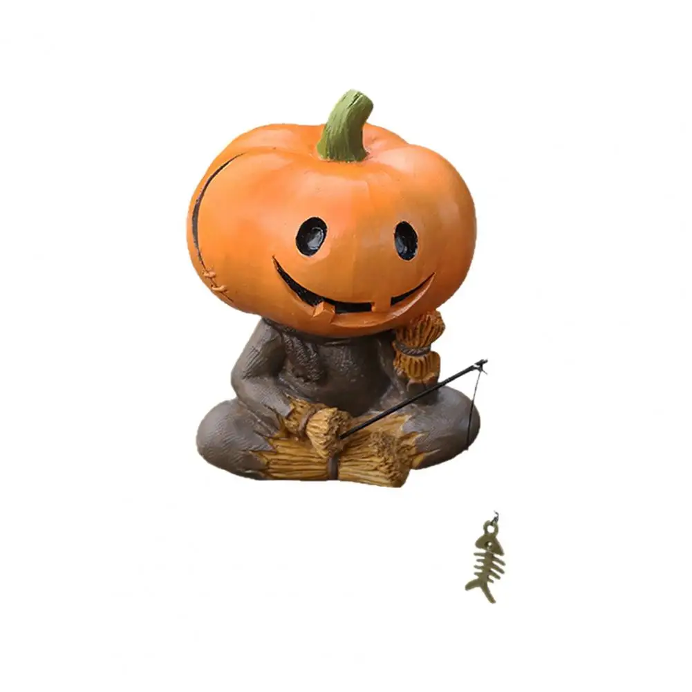 

Multi-scene Pumpkin Decoration Pumpkin Ornament for Halloween Halloween Pumpkin Head Scarecrow Figurine for Fish for Aquarium