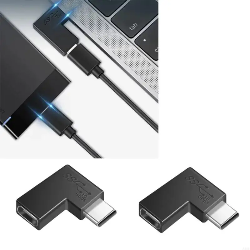Type C Female to Male Adapter Elbow/Straight Connectors for Quick Data Transfer 83CF