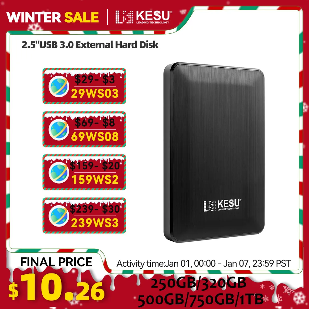 KESU External HDD USB3.0 2.5