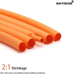 1~25m 2:1 Heat Shrink Tube Wrap Orange Diameter 1~50mm Insulated Polyolefin Thermal Tubing DIY Wire Repair Cable Protecctor