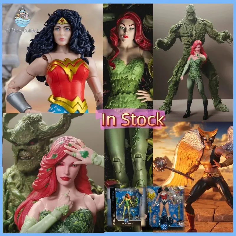 En Stock NUEVO DC Collector Edition Wv15 Wonder Woman 80s/Pamela Lillian Isley/Hawkgirl Kendra Saunders Figura de Acción de 7 Pulgadas