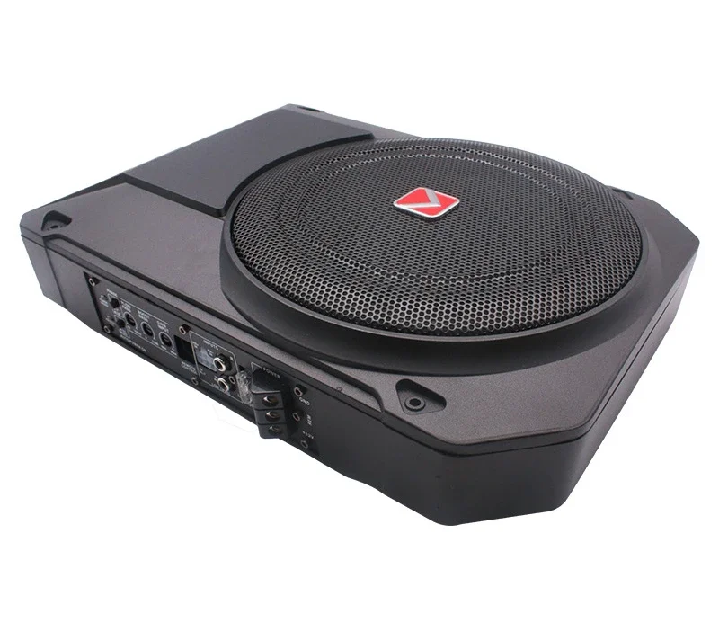 10-Inch car audio modified small steel cannon 12V active high-power ultra-thin car subwoofer