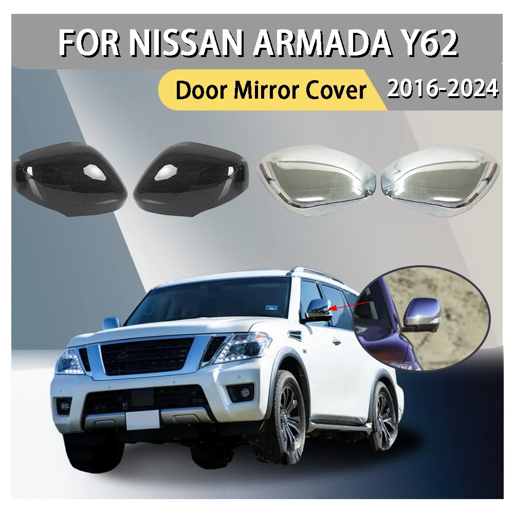 

Автомобильные аксессуары для заднего вида, крышка зеркала на дверь для Nissan Armada Y62 2016 2017 2018 2019 2020 2021 2022 2023 2024, обновление автомобиля