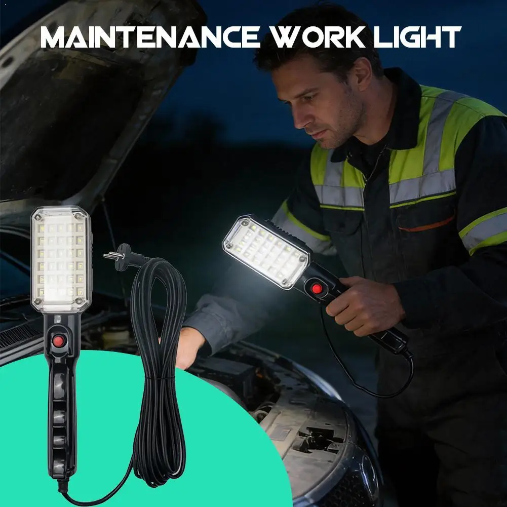 Magnetic-Attachment 220V Handheld Diagnostic Light For Auto Repair Wired Work Light For Automotive Maintenance