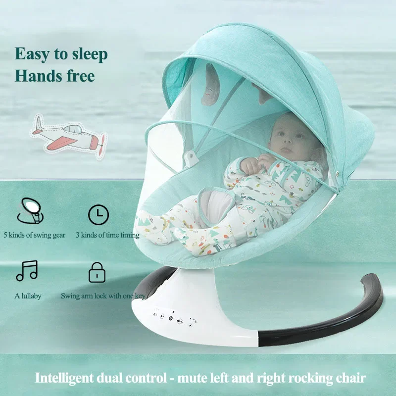 Children Automatic Bouncer Multi Functional Music Electric Seat Sleep Shake Comfort Swing Cradle 3 Months Baby Rocking Chair