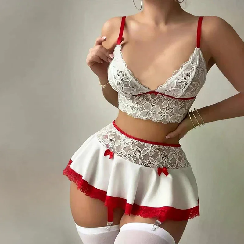 

Нижнее белье, униформа, прозрачный бюстгальтер и трусики с подвязками, комплект нижнего белья, платье, сексуальный наряд, костюмы, ночные рубашки, стринги