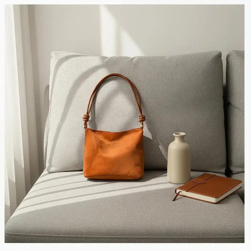 Large Capacity Women's Suede Handbag With Letter Pattern Magnetic Buckle Velvet PU Underarm Bag Shoulder Bag Tote Bag
