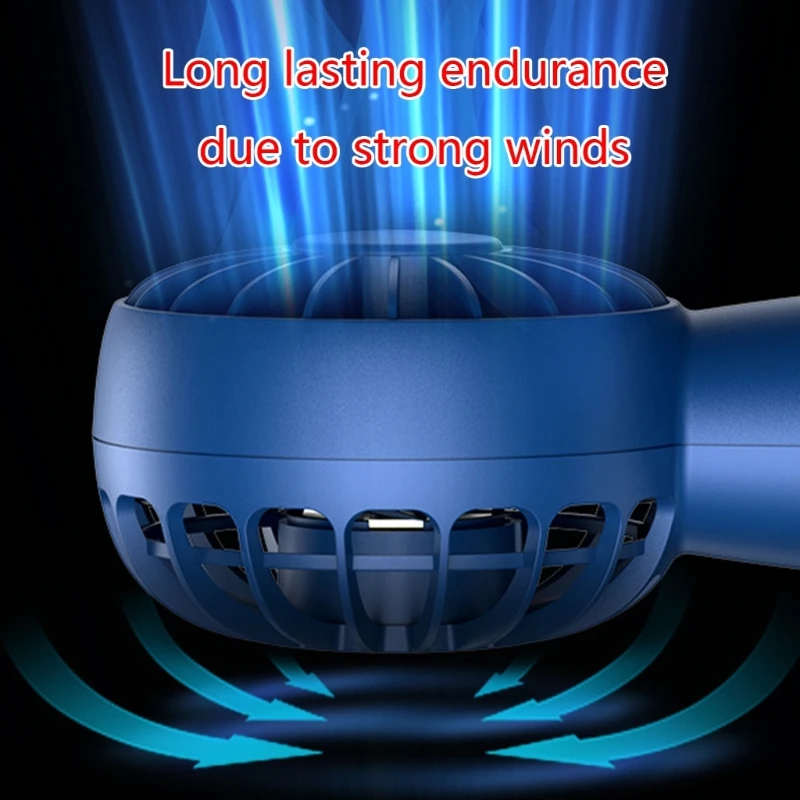 2 шт., перезаряжаемый мини-вентилятор с 3 скоростями