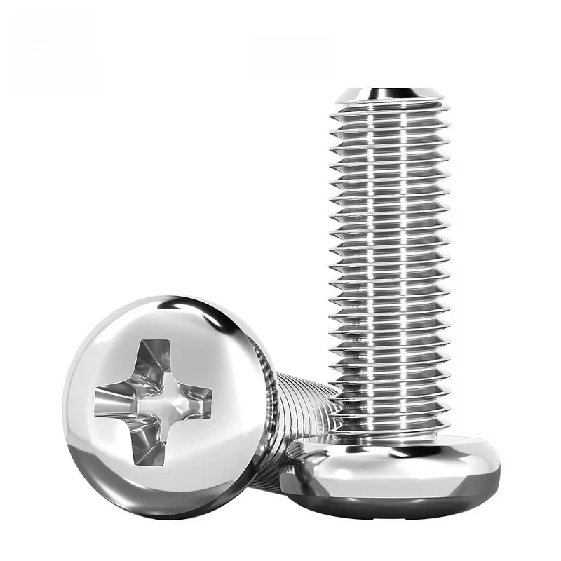 M4 for Phillips Pan Head Machine Screws 304 Stainless Steel Cross Recessed Round Head Bolts Multiple Lengths In Stock
