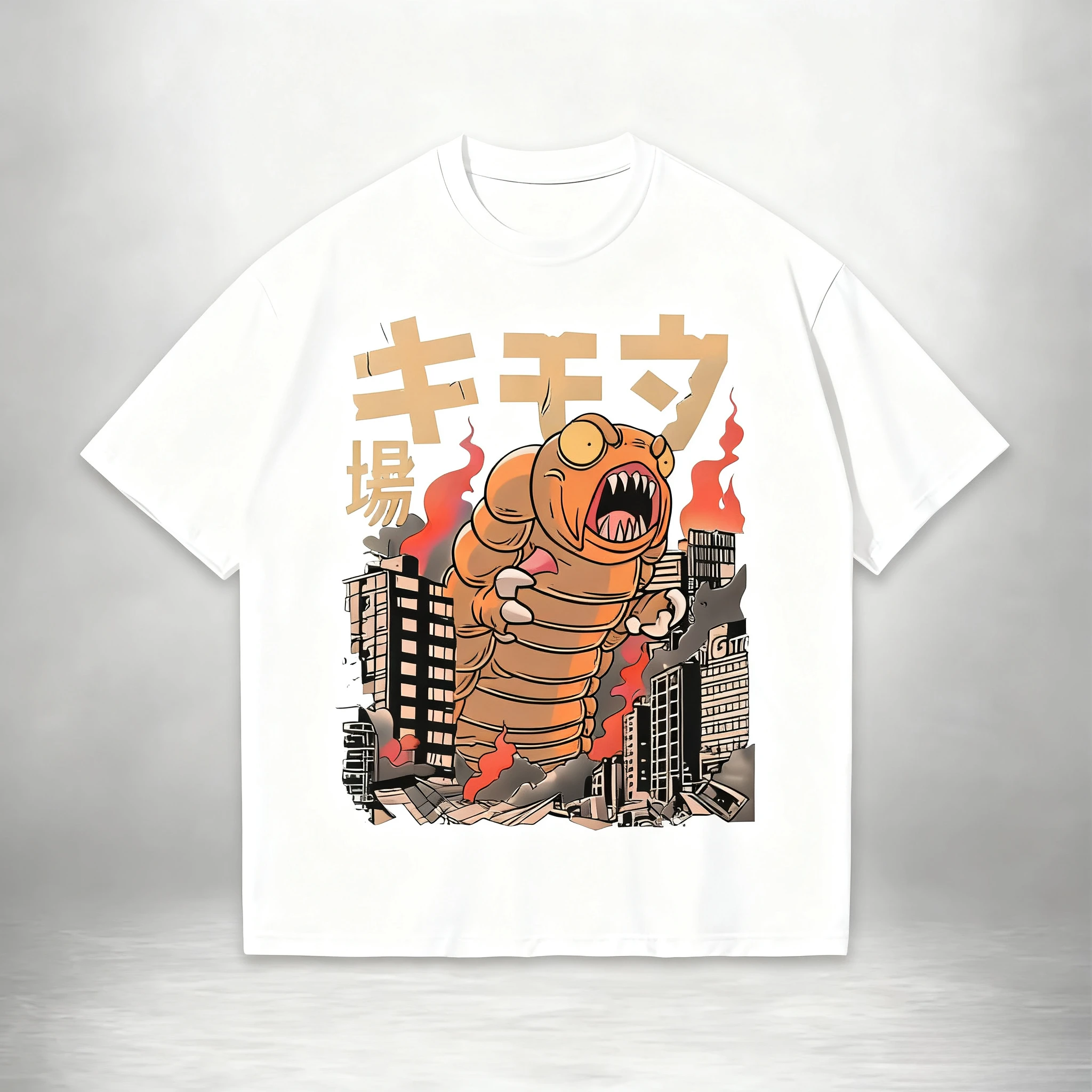 Tardigrade Japanische Anime Monster Wasser Bär Übergroßen Baumwolle T-shirt Männer Mode Übergroßen Sommer Kurzarm Frauen T