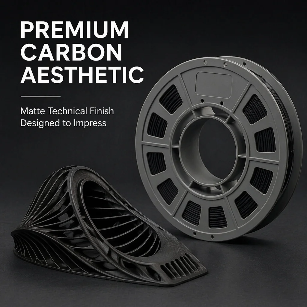 PETG-CF 3D Printer Filament Carbon Fiber Reinforced 1.75mm 300g Compact Spool High Strength Industrial Grade 3D Printing Material view 4