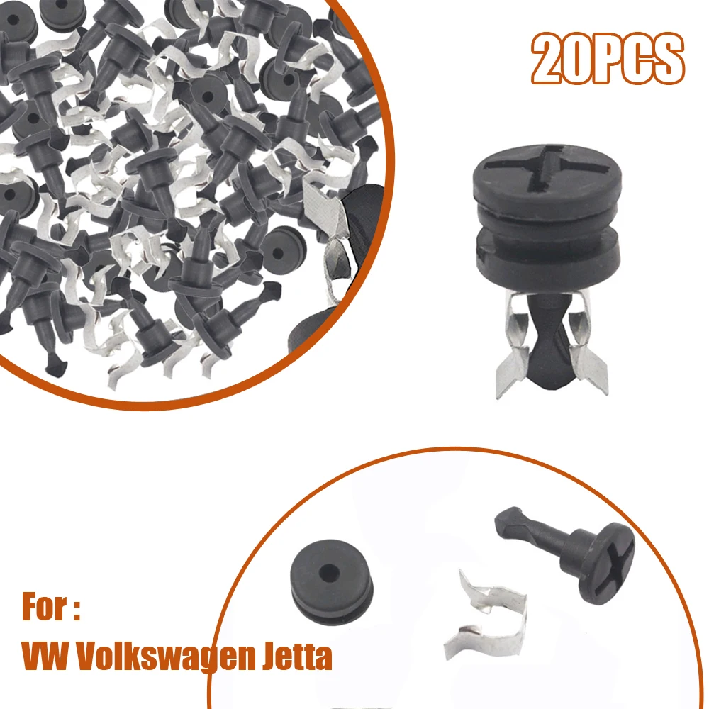 

20Pcs Auto Bonnet Rubber Ring Insulation Screw Fasteners Parts Car Engine Upper Cover Hood Fixed Clips for VW Volkswagen Jetta