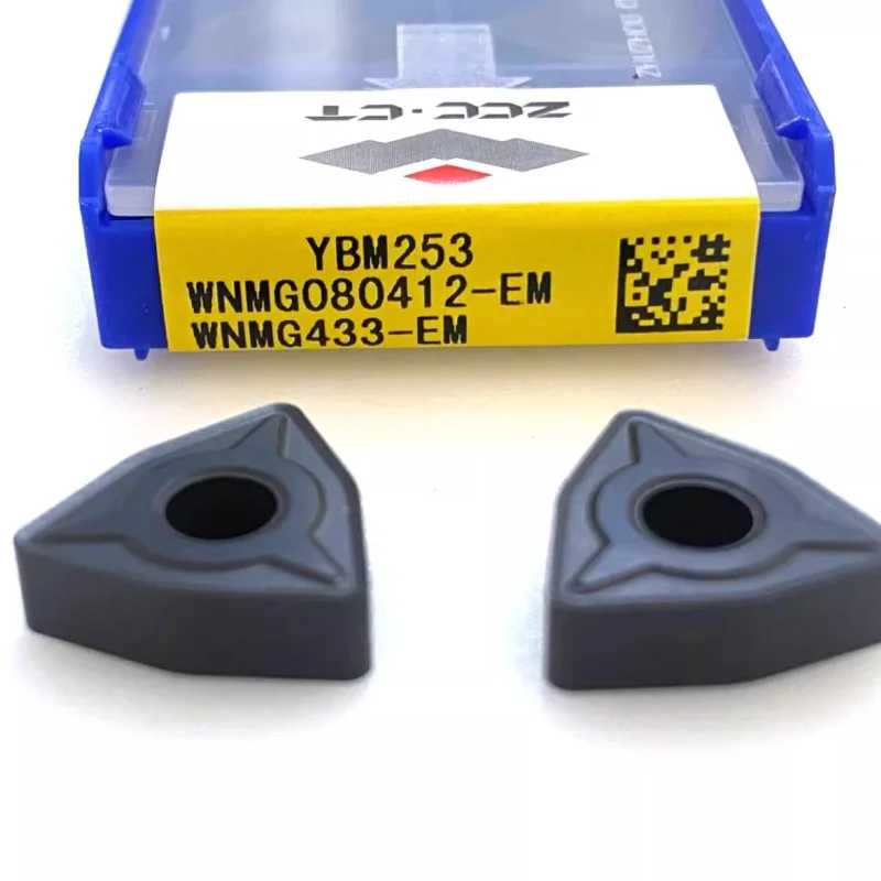 

ZCC.CT YBM253 WNMG080412-EM WNMG433-EM CNC turning tool blade carbide inserts High-Quality Precision Cutting Tools 10Pcs