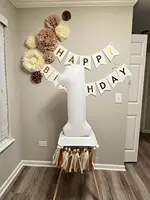 Number 1 Balloons 40 Inch 1 Balloon for 1st 11 Birthday Decorations, White 4