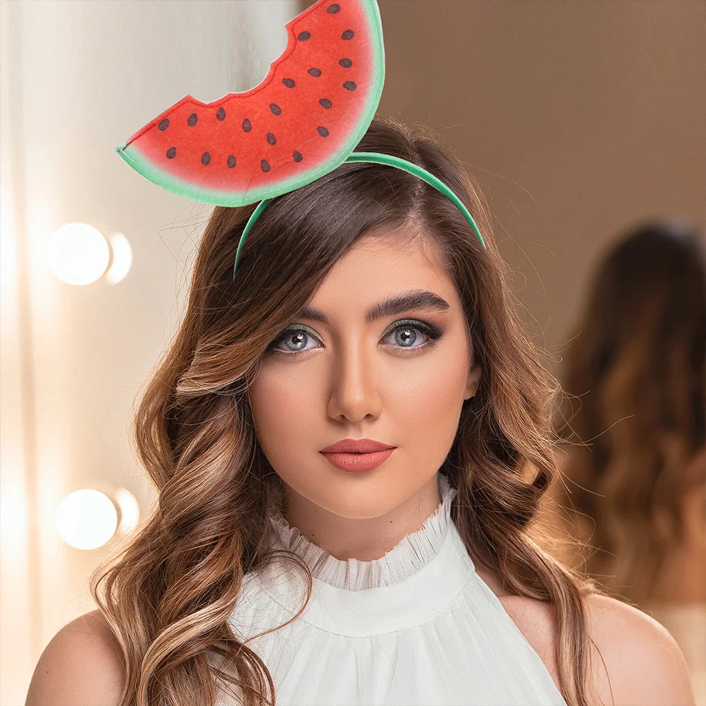 

2 Pcs Drink Watermelon Headband Headbands for Kids Girls Party Headpiece Parent-child