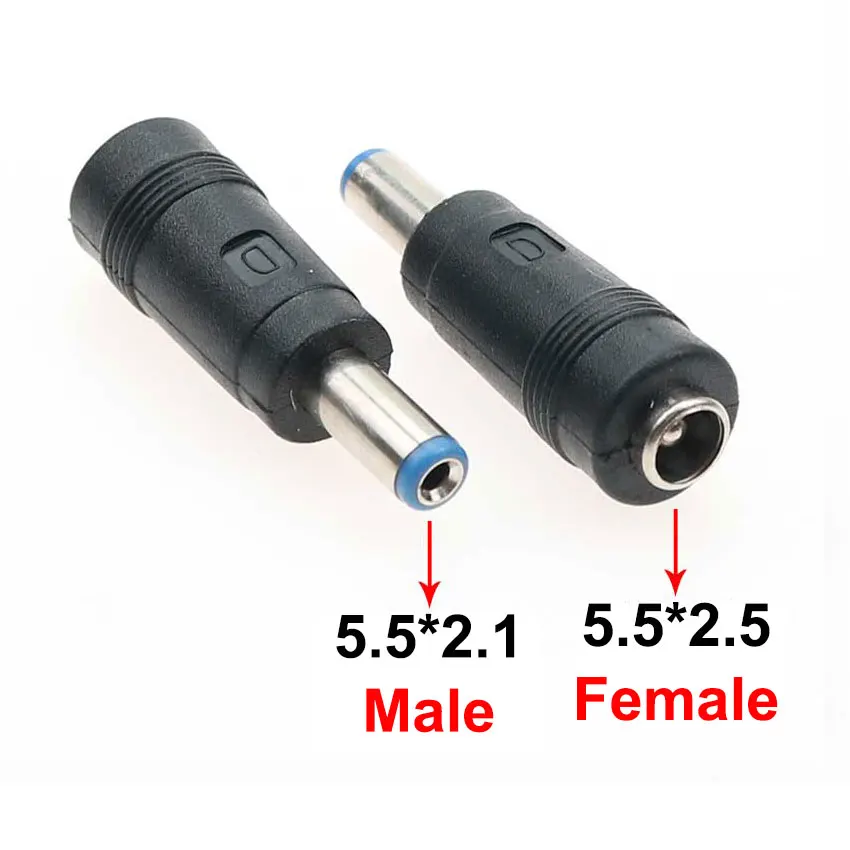 JCD 1pcs Laptop DC Power Adapter Plug 5.5*2.1mm Female to 2.5*0.7 3.0*1.1 3.5*1.35 4.0 4.8 1.7 5.0 5.5 MM Male Jack Connector