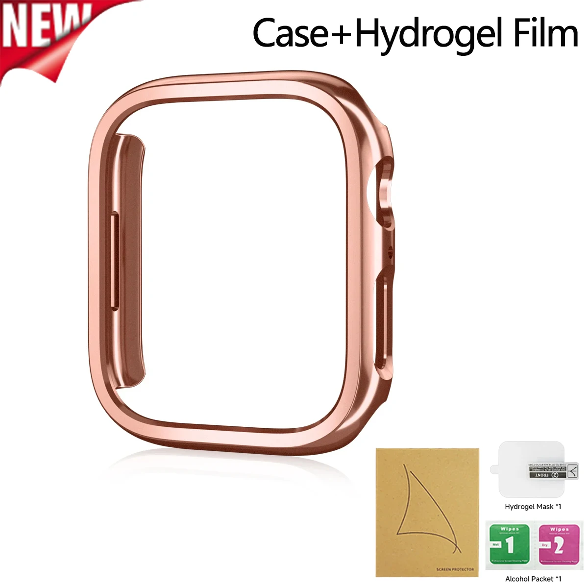 For Apple Watch 38 40 42 45 Ultra3 49mm Hard PC Bumper Case+Protective Film for iWatch SE 11 10 9 8 7 6 5 4 SE3 Case Frame