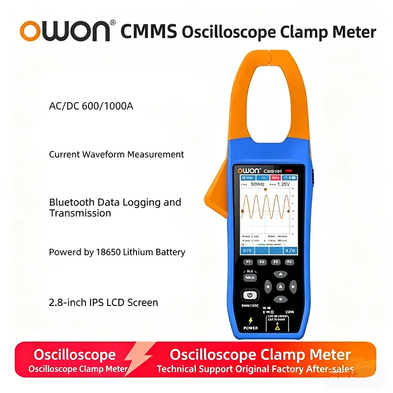 Owon CMS101 1000A/CMS061 600A 3 in 1 AC/DC Clamp Meter Digital Oscilloscope Bluetooth Recorder Function NCV Digital Multime