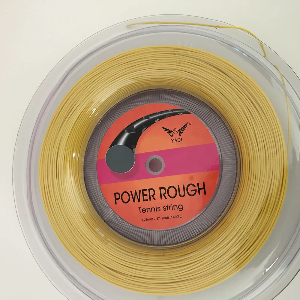 Quality Premium Poly Durable  200M Gold Yellow Power Rough Tennis String