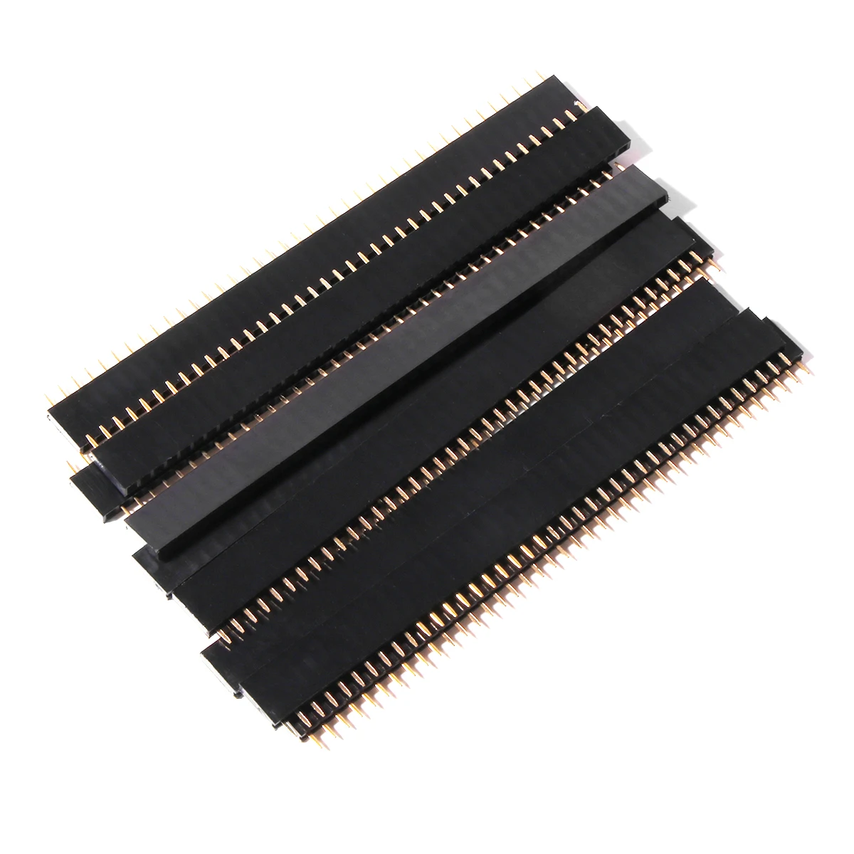 Moviitroni 20PCS 2.54mm Male and Female Pin Header Connectors 40Pin Single Row Breakaway PCB Board for Arduino Shield