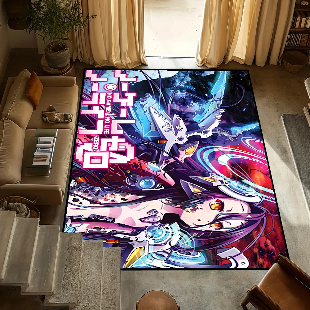 

Anime N-o Game No Life small Bedside Kitchen Bath Living Home House Bedroom Floor Mat Doormat Large Carpet Rug Decoration