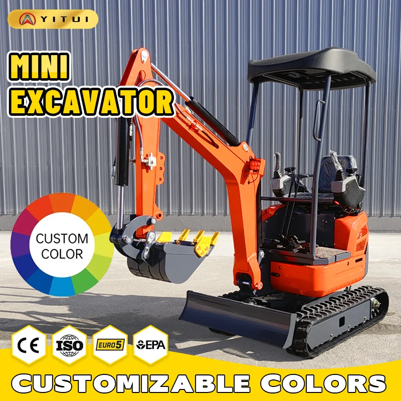 Customized High Quality Small Crawler Mini Excavator 2.0 Ton Kubota Engine Hydraulic Digging Machine for Garden & Farm
