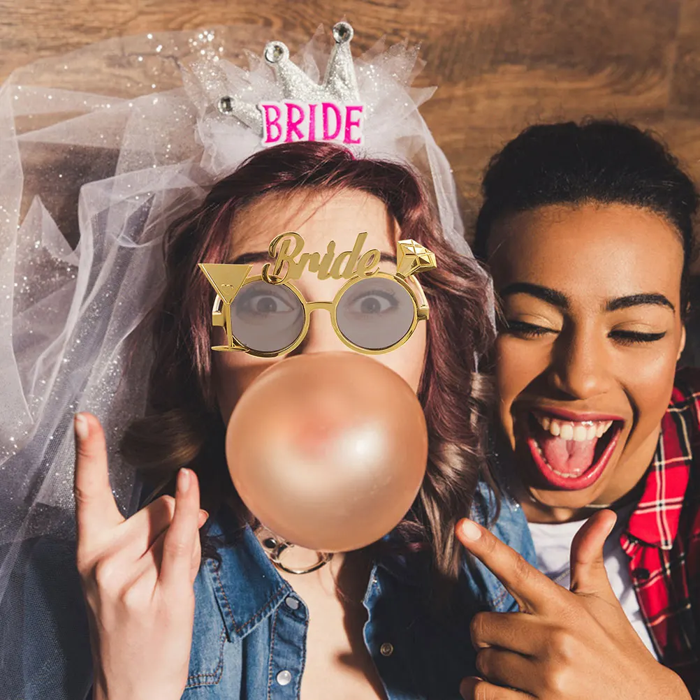 

Bridal Bachelorette Party Eyewear Bride Glasses Wedding Shower Props Lightweight Comfortable Photo Decorations