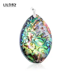 Vintage Colorful Double Sided Abalone Shell Pendants Charms Random Size Natural Mother Pearl Shell Pendants for Jewelry Making