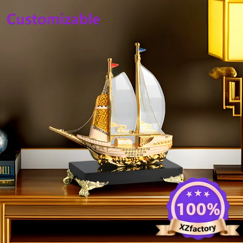 

Factory Direct 2026 Top RatedSmooth sailing, sailing office tabletop ornament, light luxury, high-end company housewarming and o